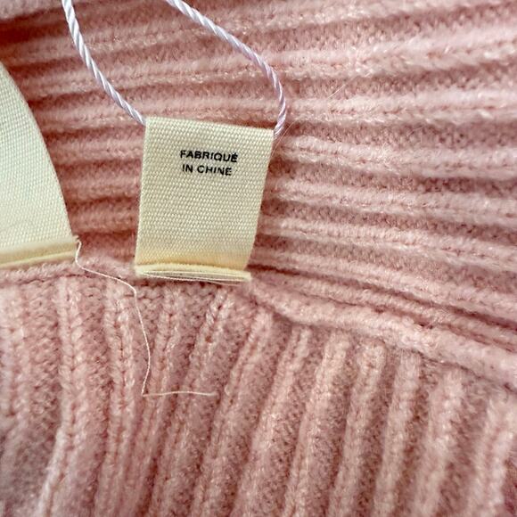 NWT Moth by Anthropologie Light Pink Off-the-Shoulder Knit Sweater Women’s M - Picture 9 of 10